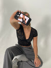 Bernadette blonde top - sort