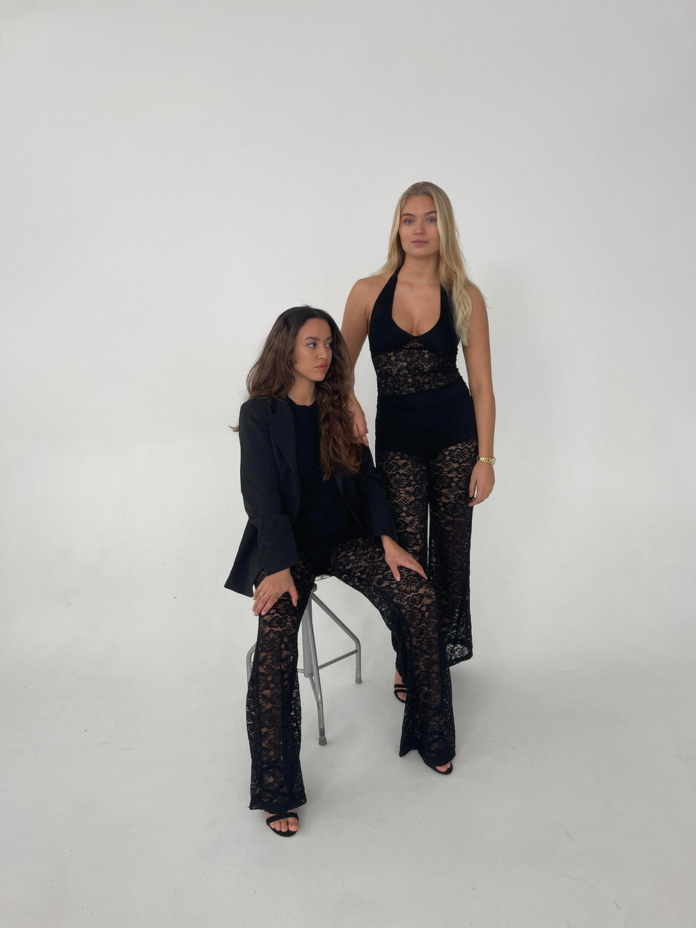 Amabel blonde top - Sort