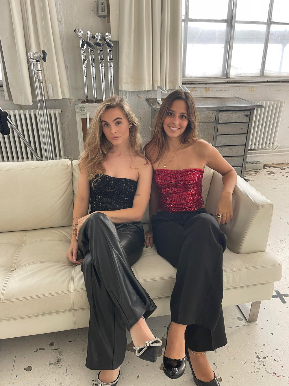 Margot paillet top - Sort