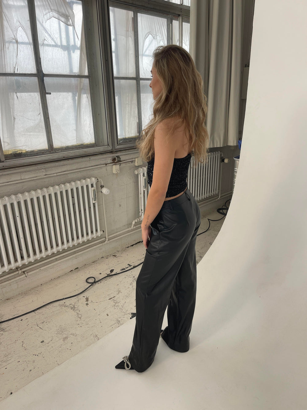 Margot paillet top - Sort