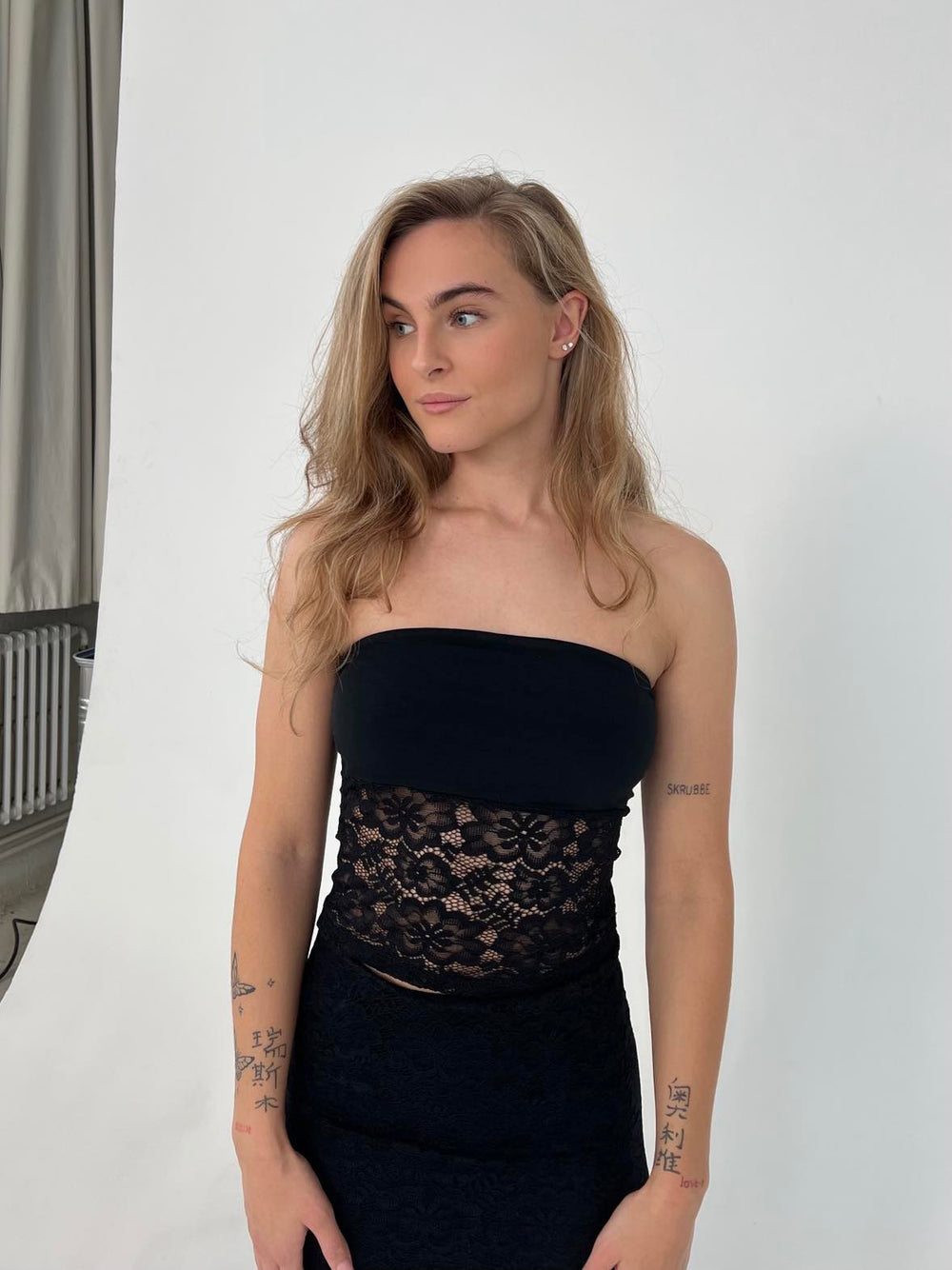 Zera blonde tube top - Sort
