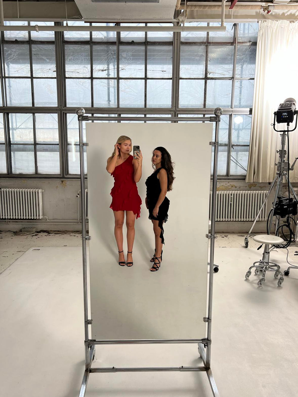 Denise kjole med frynser - rød
