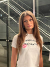 "Hopeless romantic" baby tee - Hvid
