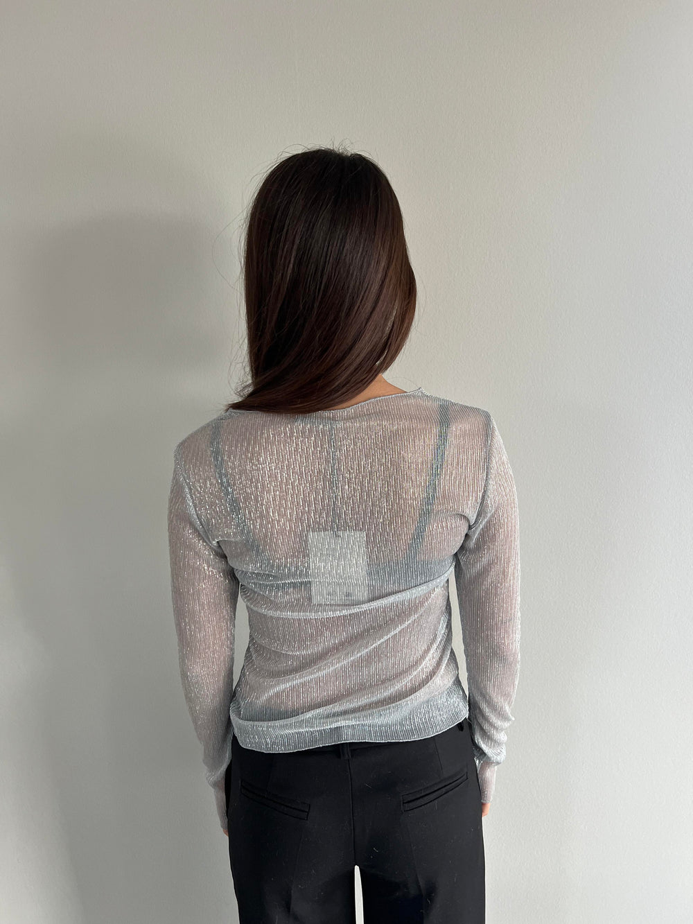 Ilma glitter bluse - Sølv