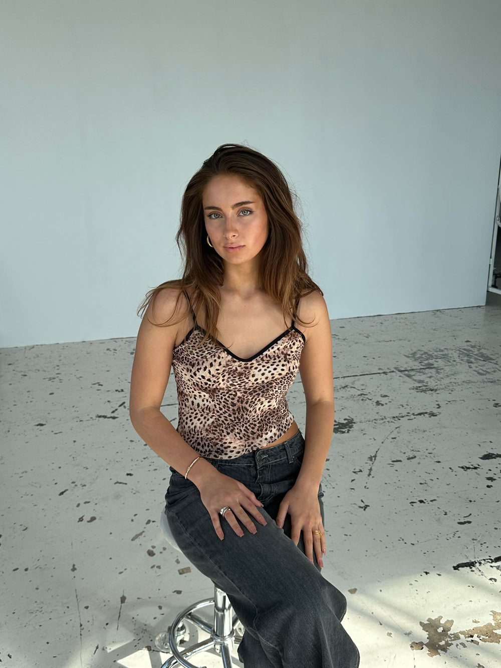 Capri top - Leopard