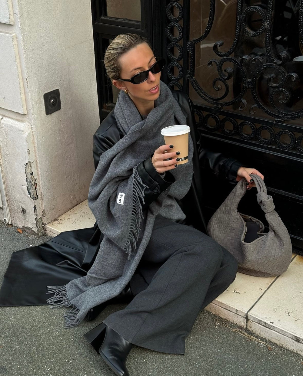 Florence taske i ruskind - Grå