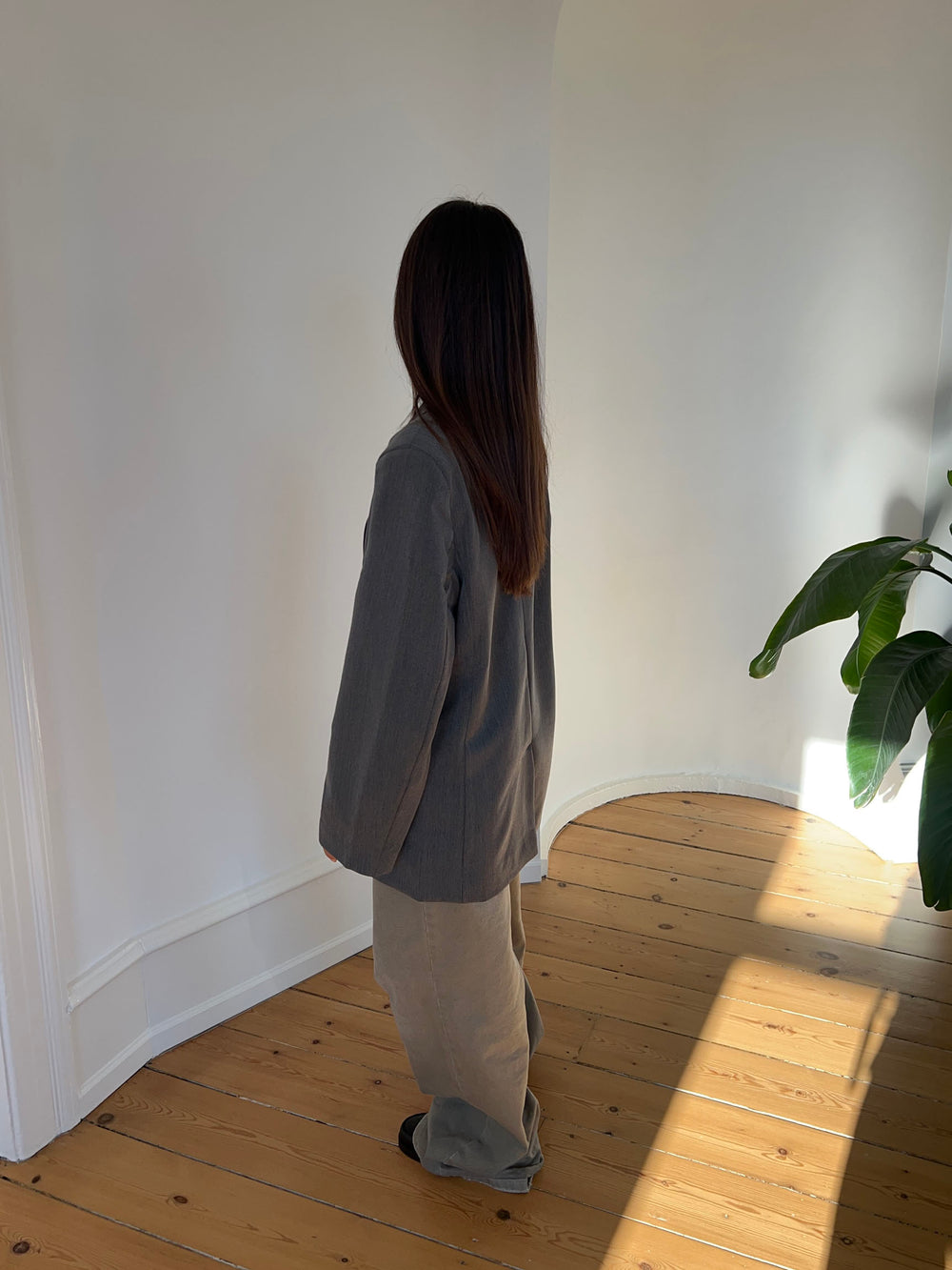 Epsilia oversized blazer - Grå