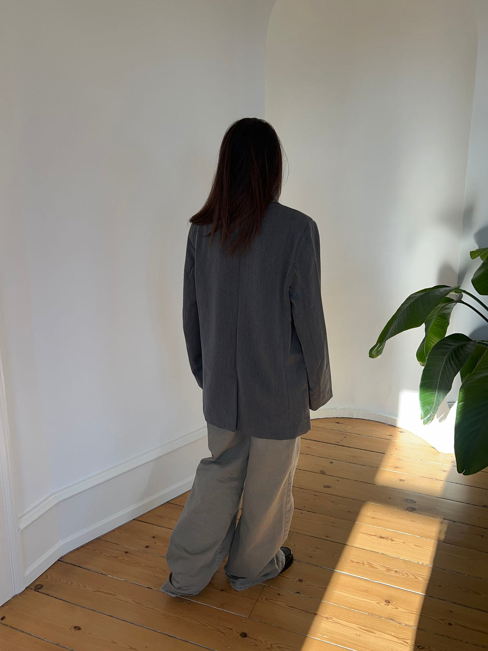 Epsilia oversized blazer - Grå