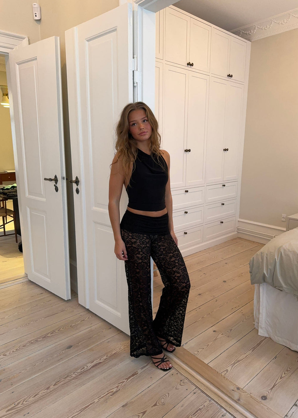 Marly blonde bukser med kant - Sort