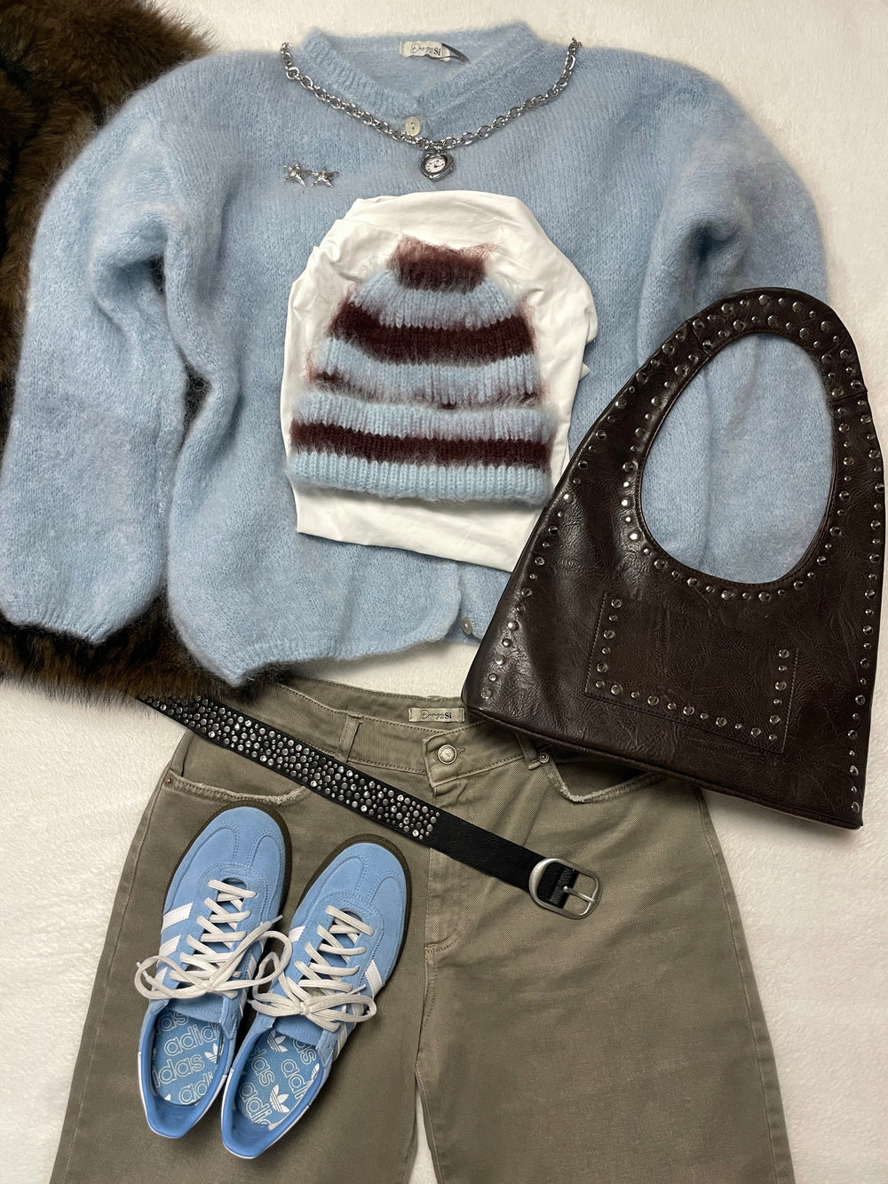 Jamilla mohair cardigan - Lyseblå