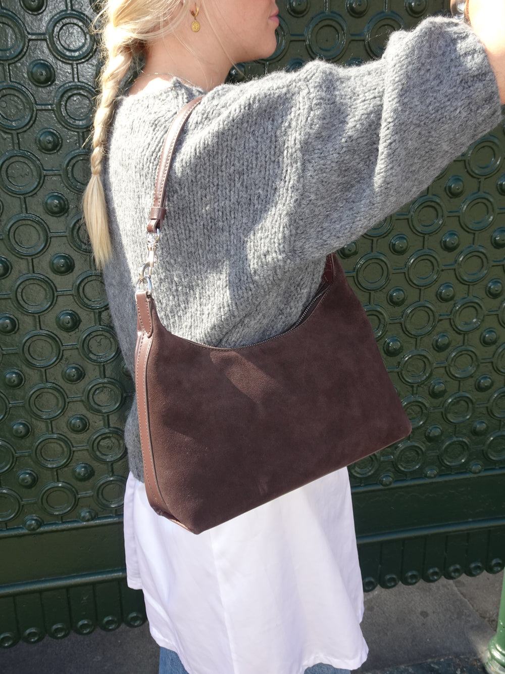 Lilu håndtaske - Brun/rød