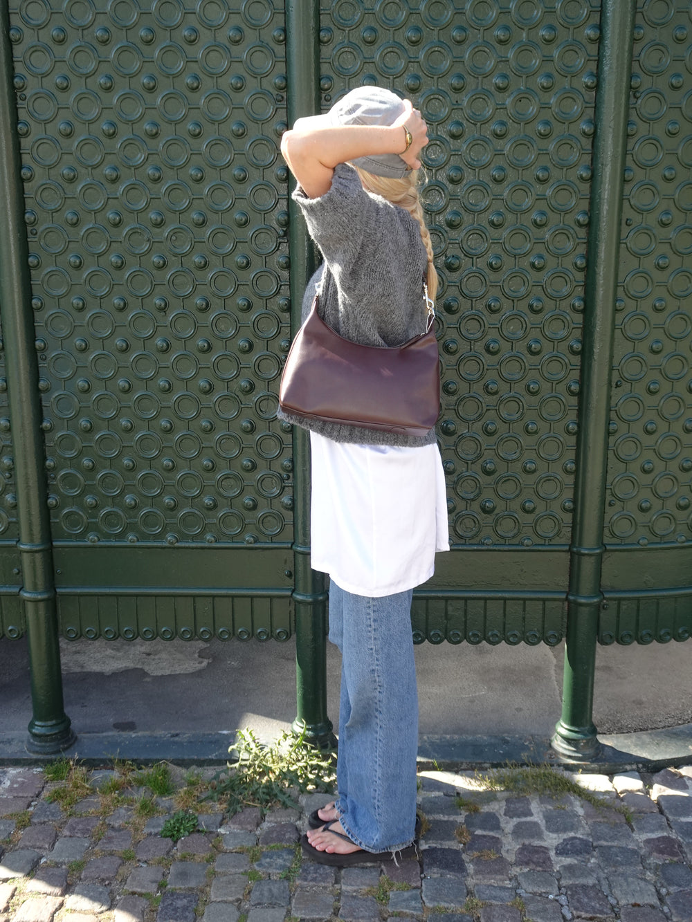 Lilu håndtaske - Brun/rød