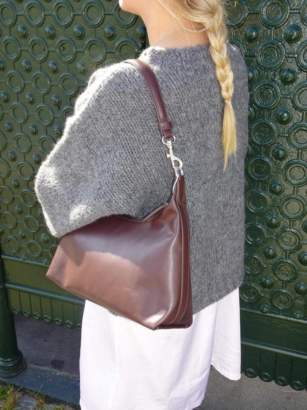 Lilu håndtaske - Brun/rød