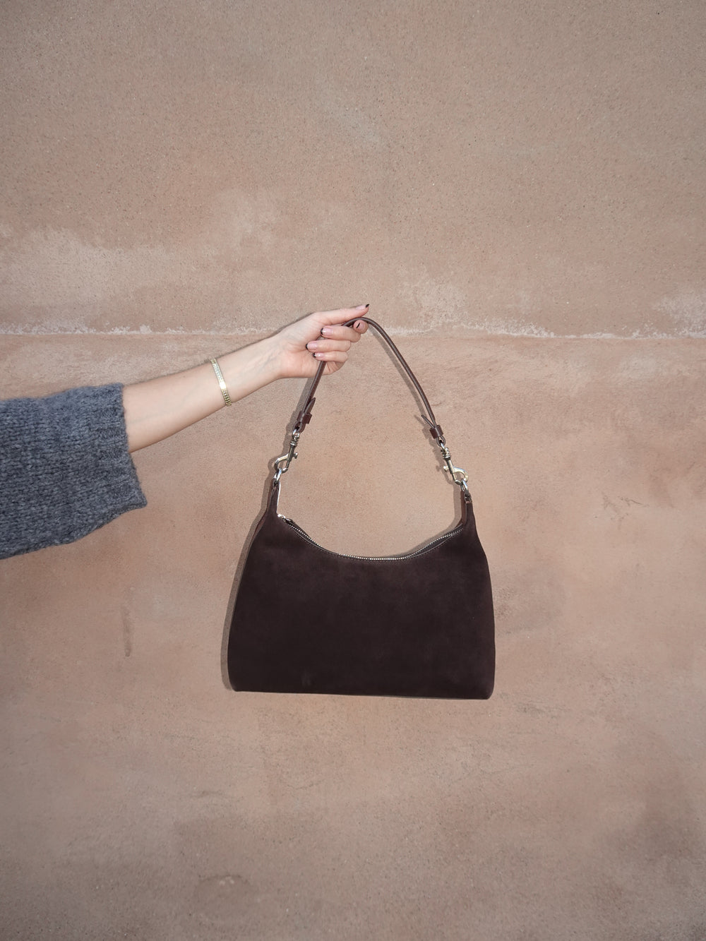 Lilu håndtaske - Brun/rød