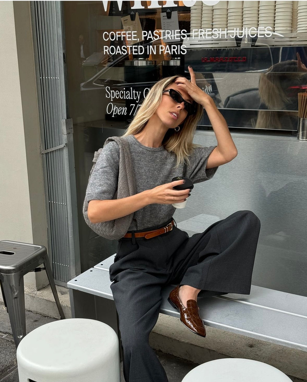 Florence taske i ruskind - Grå