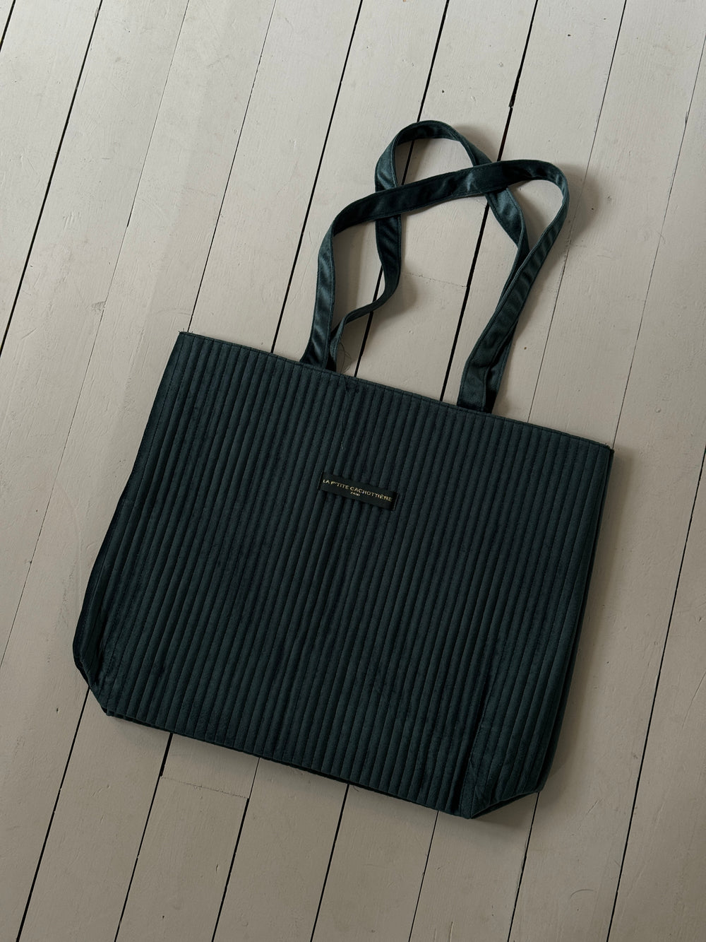 Zakynthos net i velour - mørkegrøn