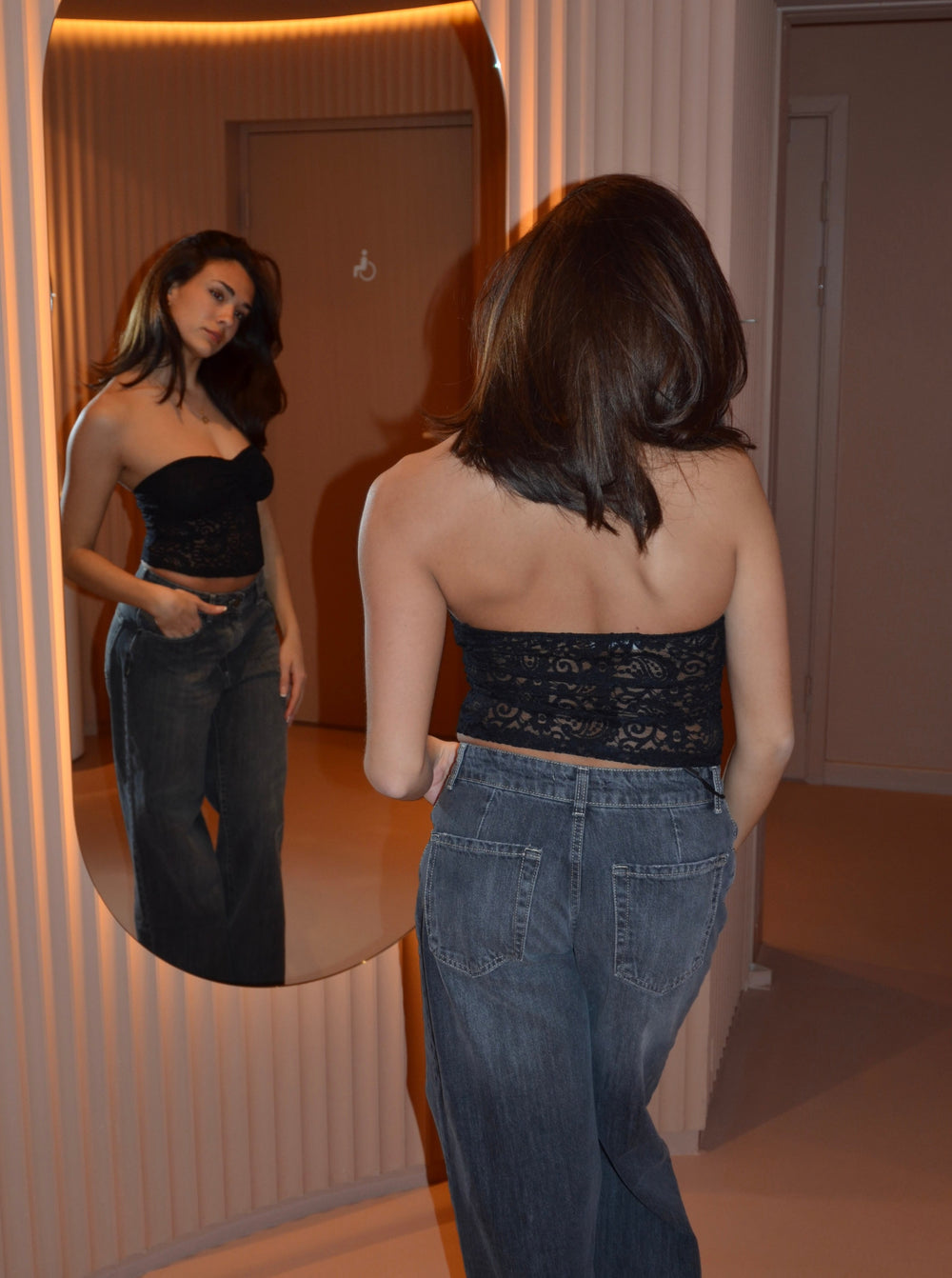 Nora blonde bandeau top - Sort