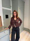 Marianne langærmet bluse - Leopard