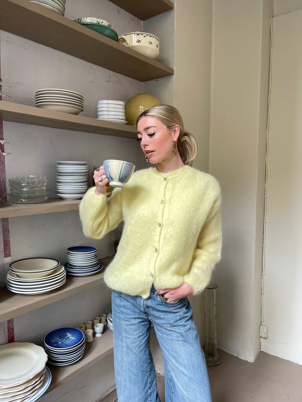 Jamilla mohair cardigan - Gul