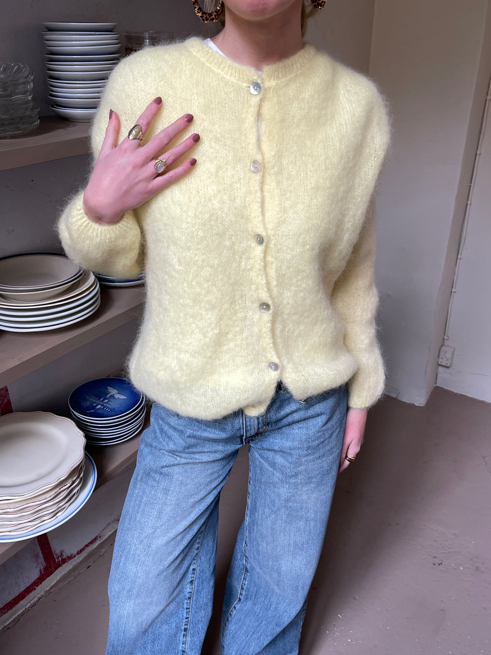 Jamilla mohair cardigan - Gul