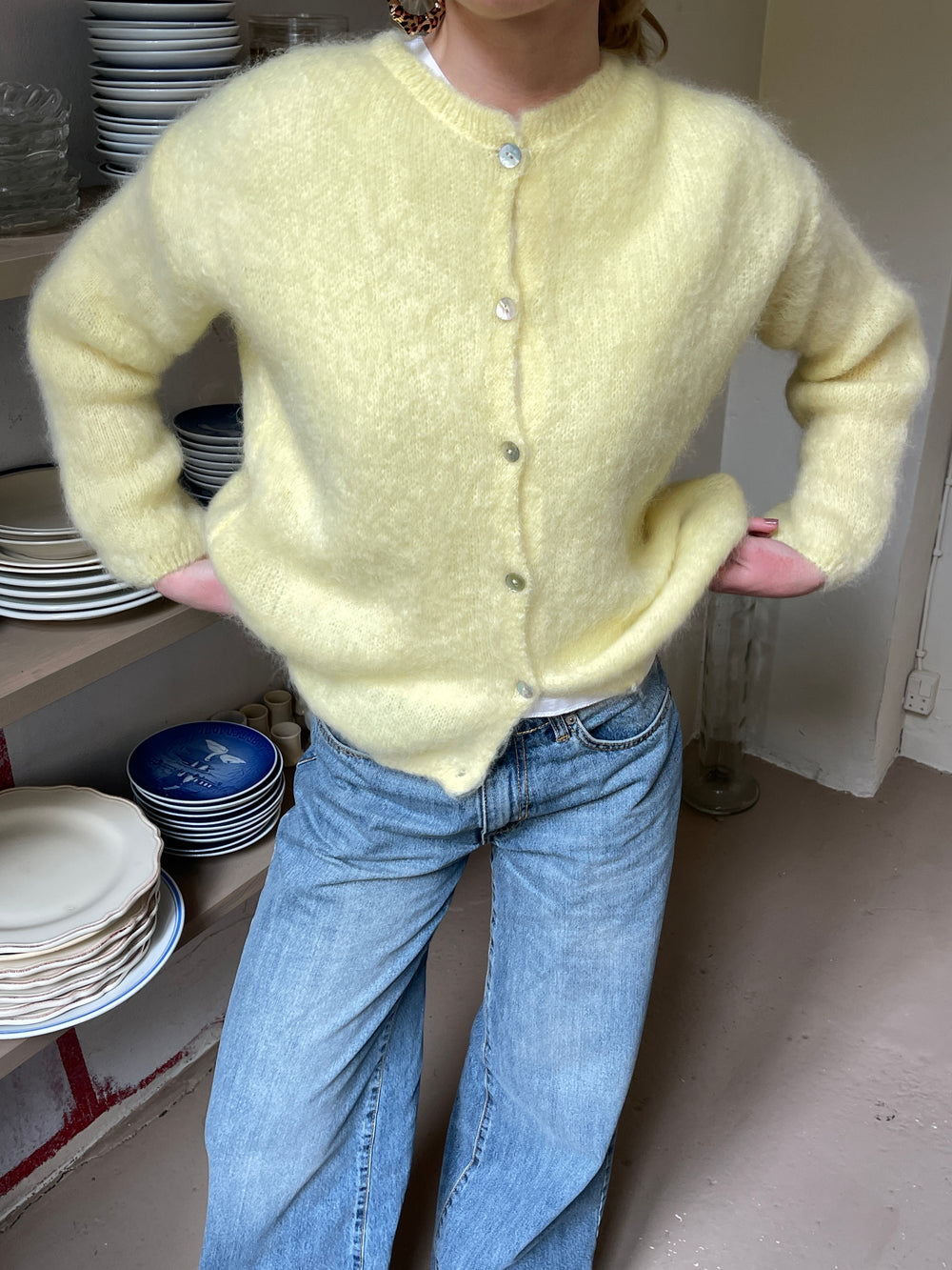 Jamilla mohair cardigan - Gul