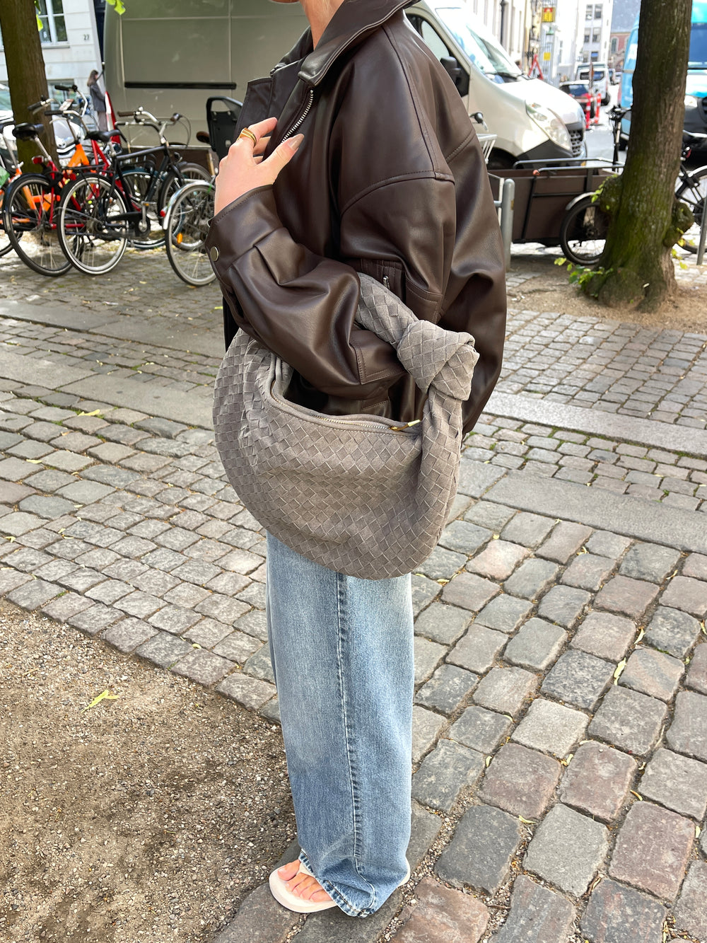 Florence taske i ruskind - Grå