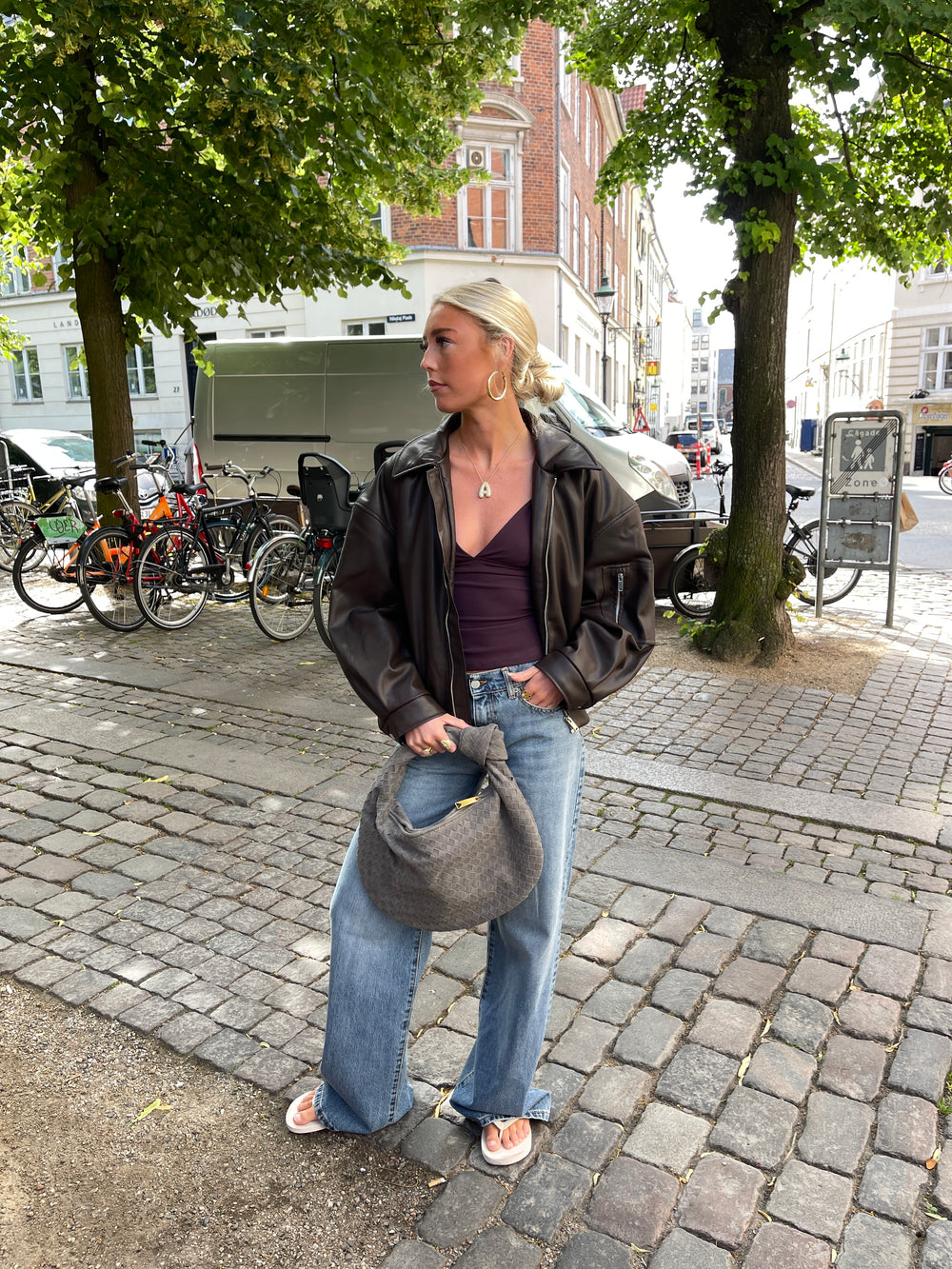 Florence taske i ruskind - Grå