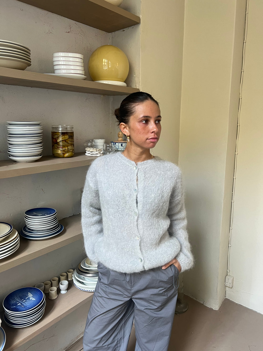 Jamilla mohair cardigan - Grå