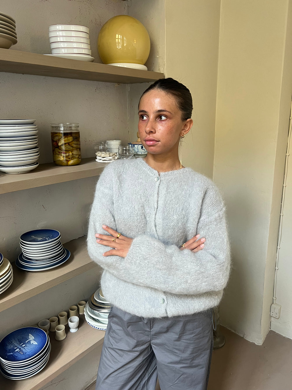 Jamilla mohair cardigan - Grå