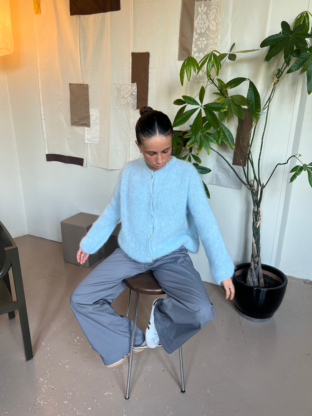 Jamilla mohair cardigan - Lyseblå