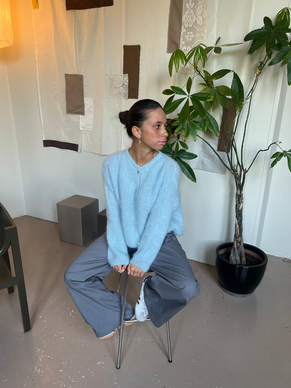 Jamilla mohair cardigan - Lyseblå