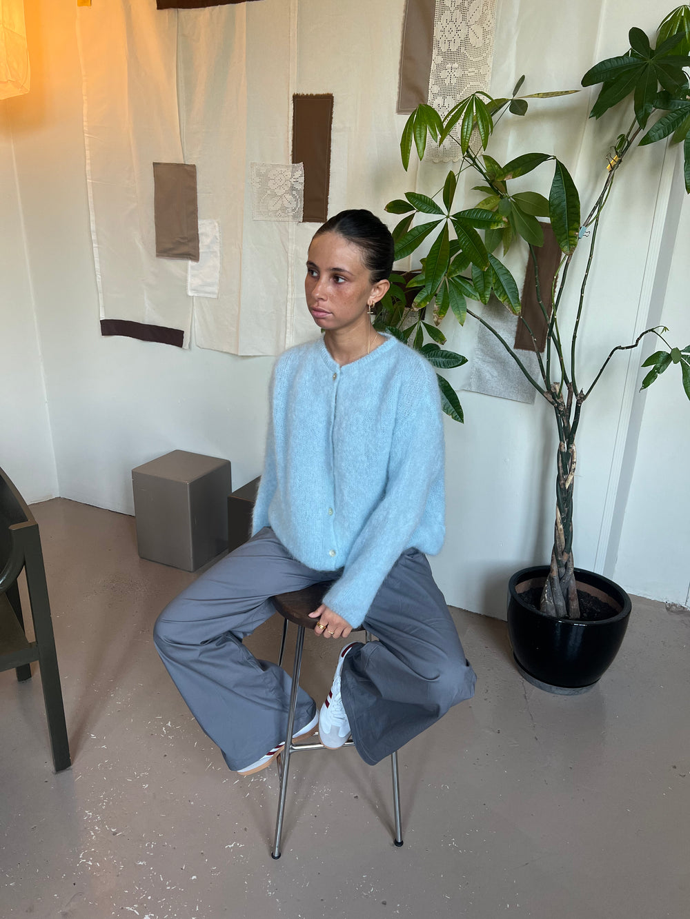 Jamilla mohair cardigan - Lyseblå