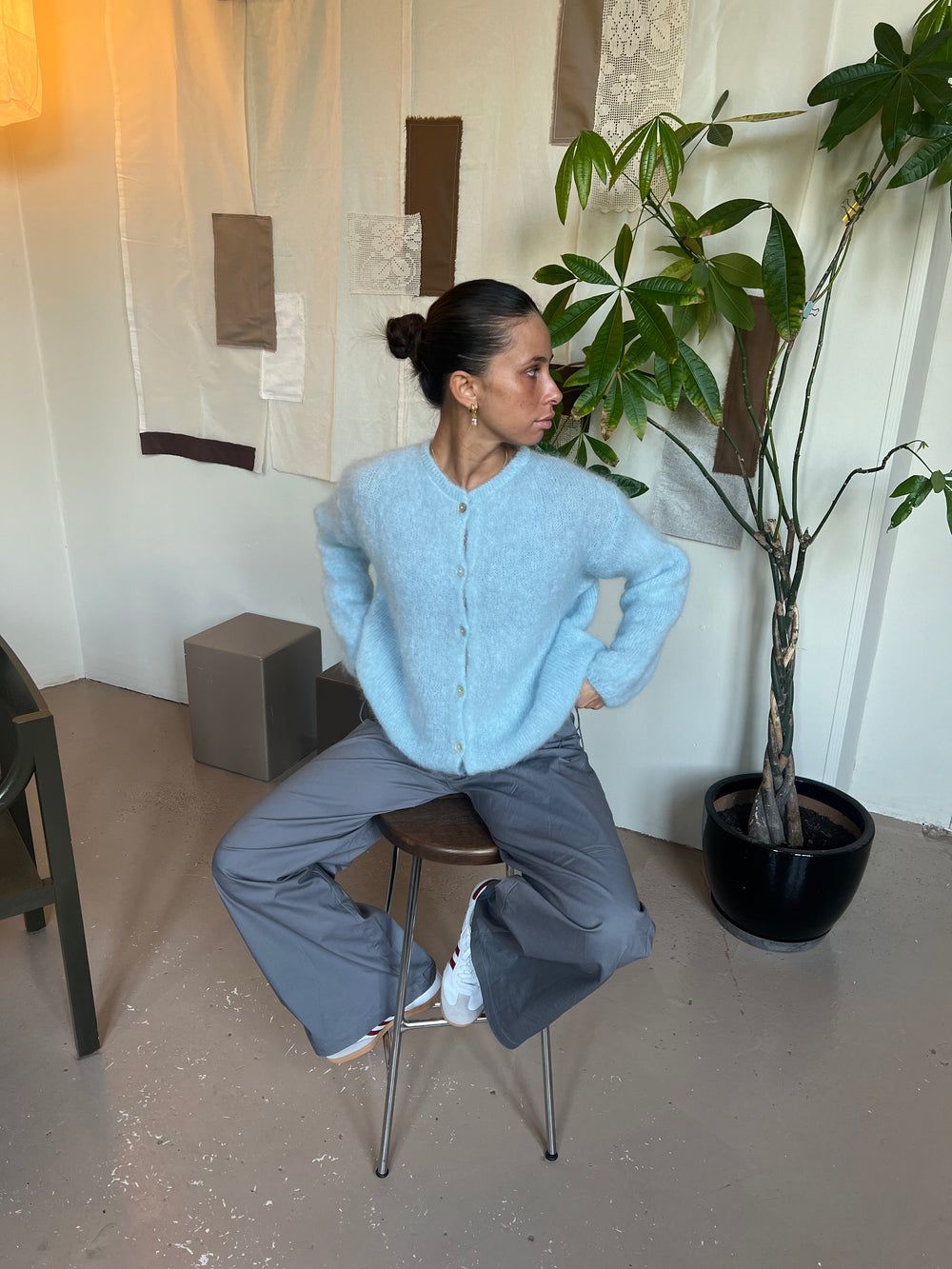 Jamilla mohair cardigan - Lyseblå