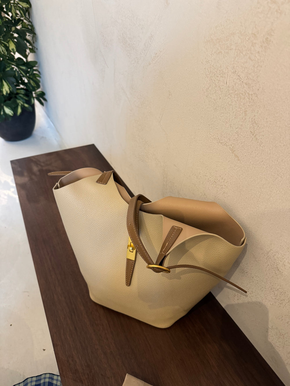 Brasília skuldertaske - Beige