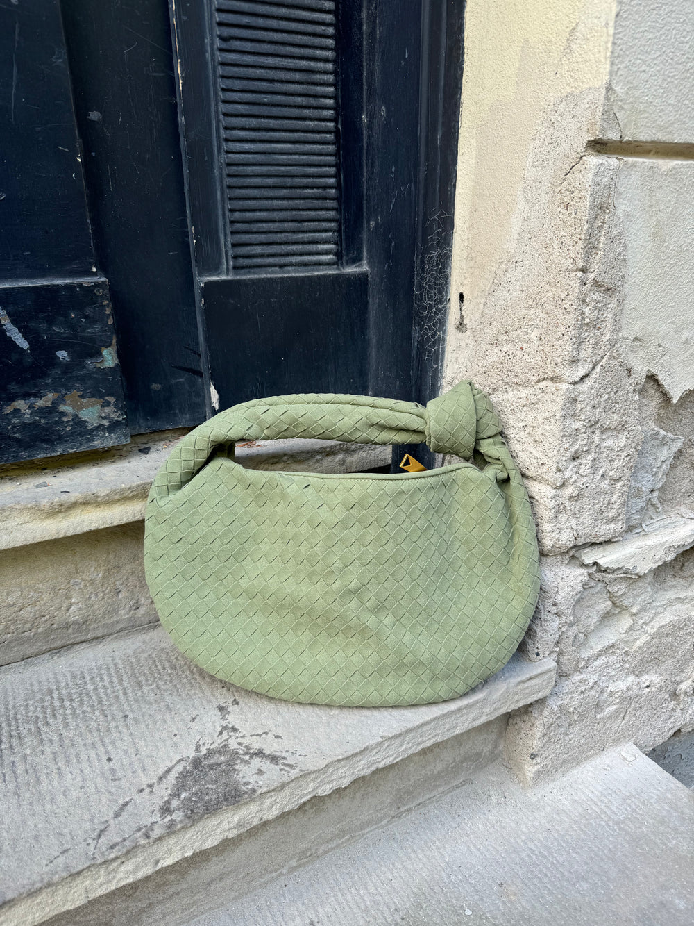 Florence taske i ruskind - Lys grøn