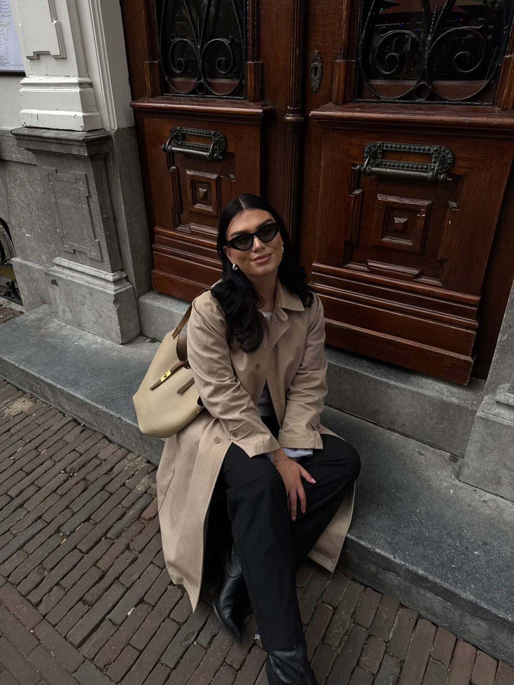 Brasília skuldertaske - Beige