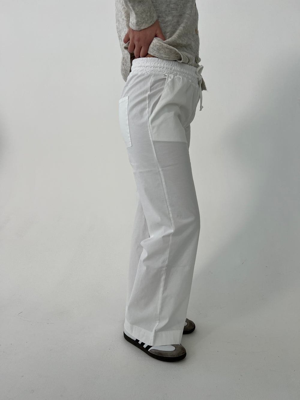 Lucille bukser med snørelukning - Hvid