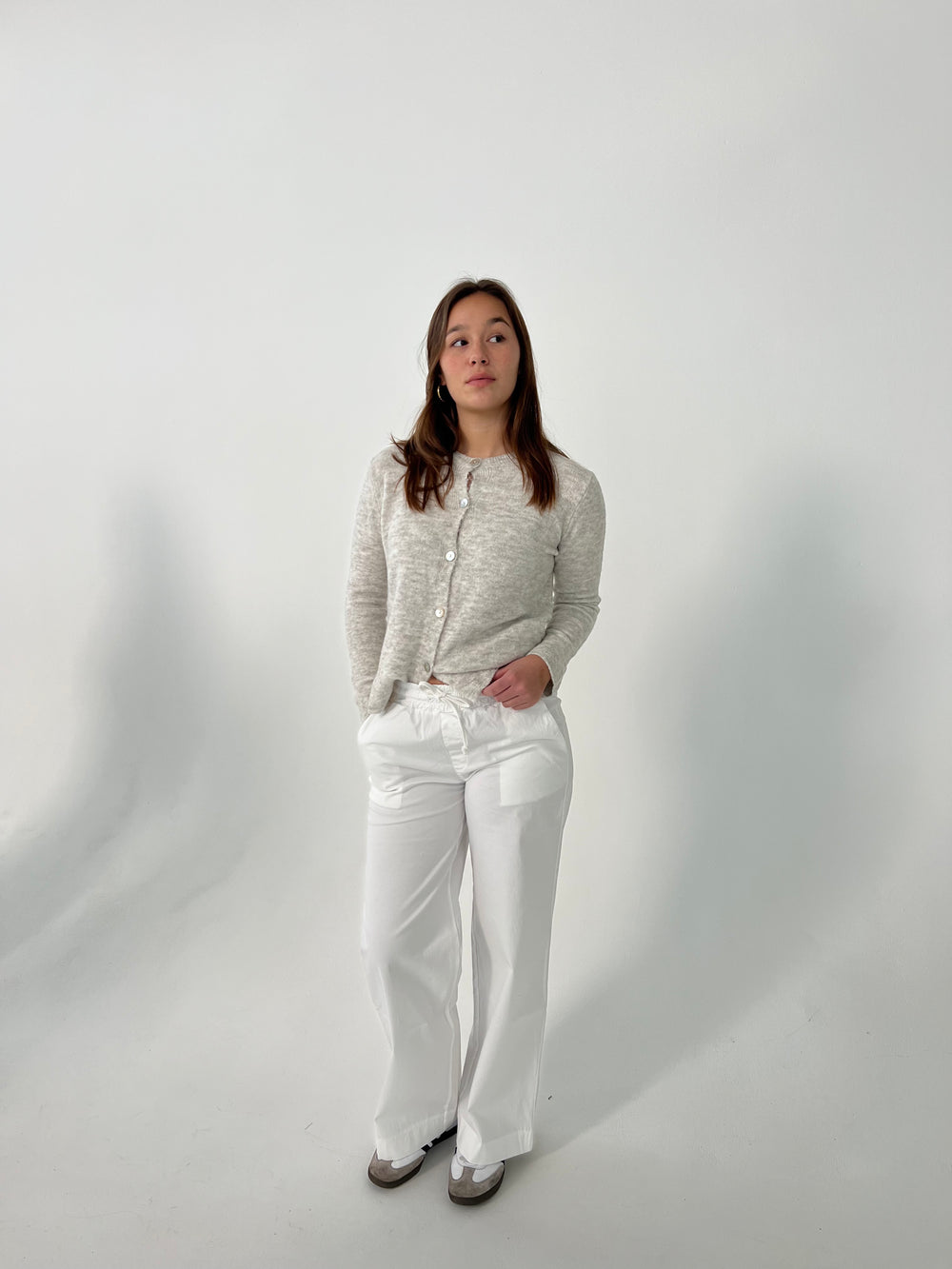 Lucille bukser med snørelukning - Hvid