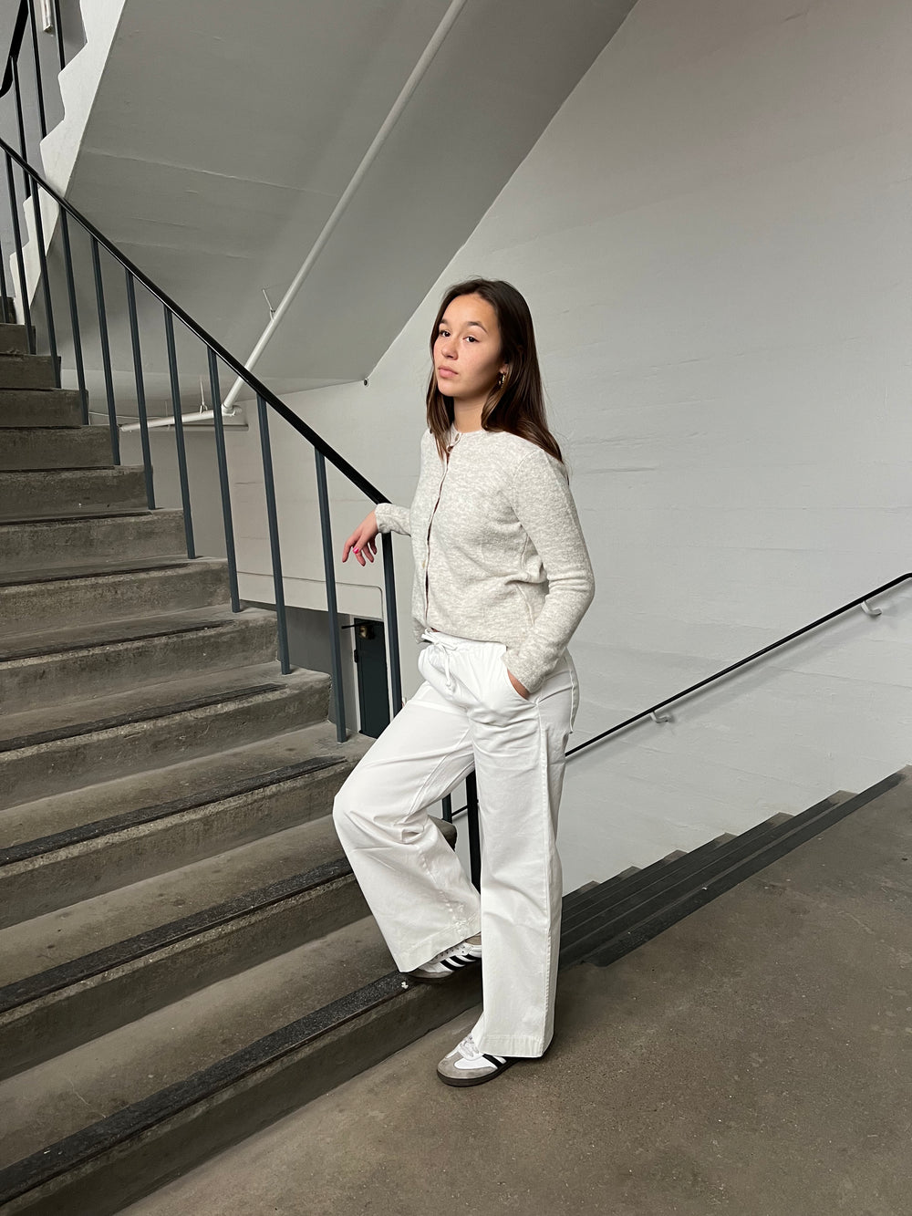 Lucille bukser med snørelukning - Hvid