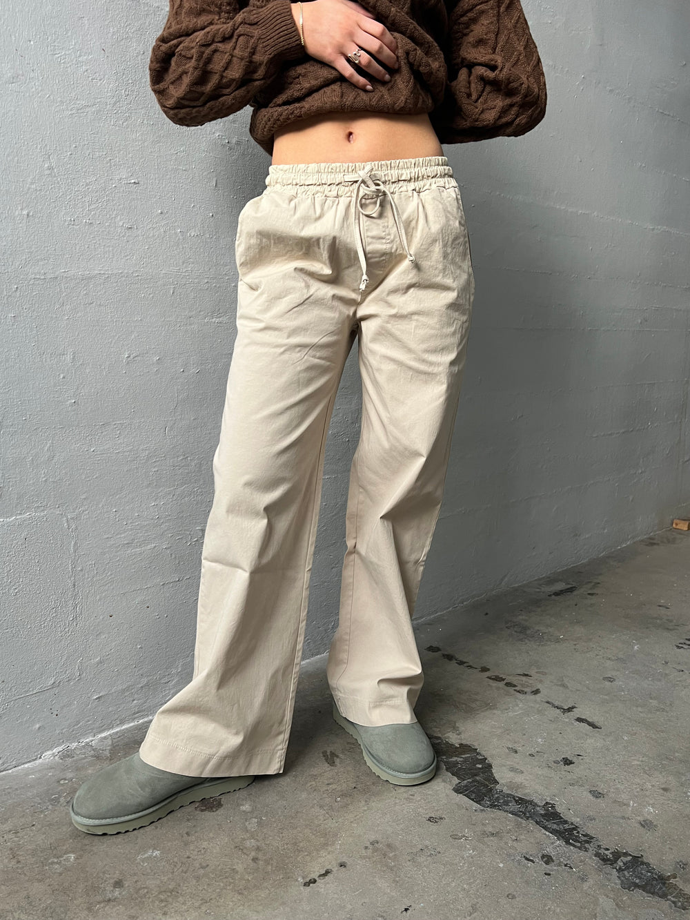 Lucille bukser med snørelukning - Beige