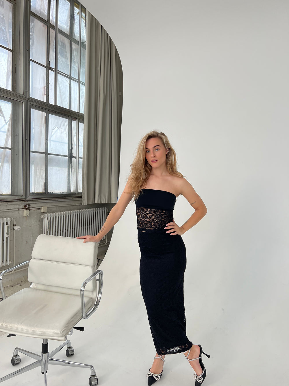 Zera blonde tube top - Sort