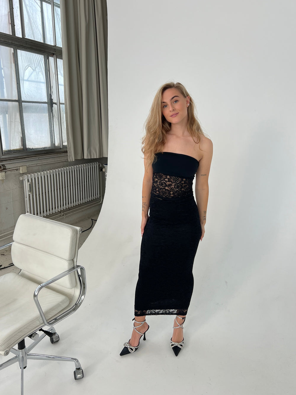 Claudie blonde nederdel - Sort