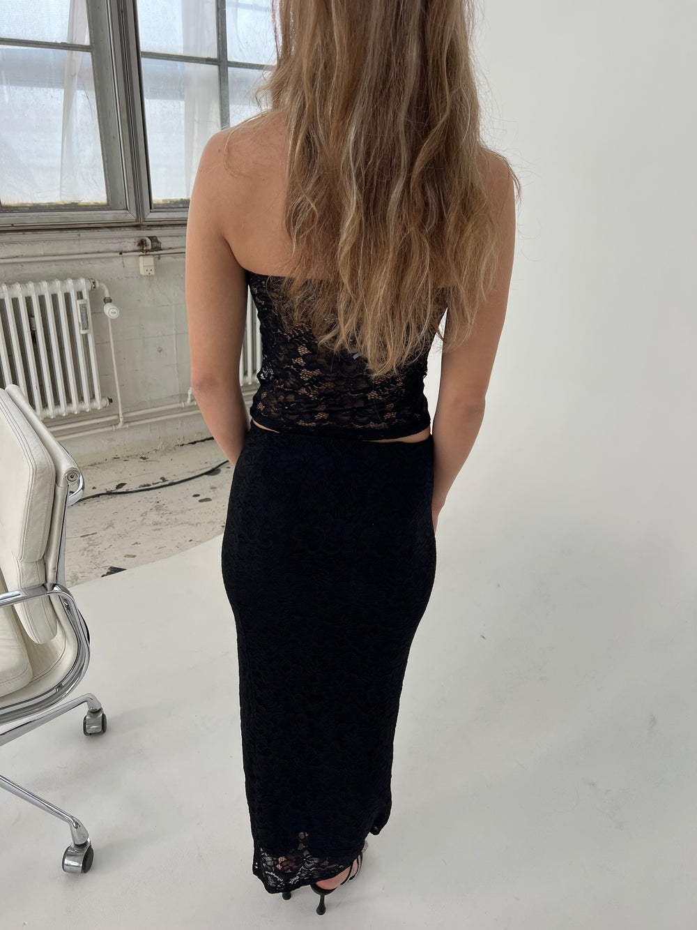 Claudie blonde nederdel - Sort