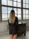 Georgia langærmet kjole - Brun