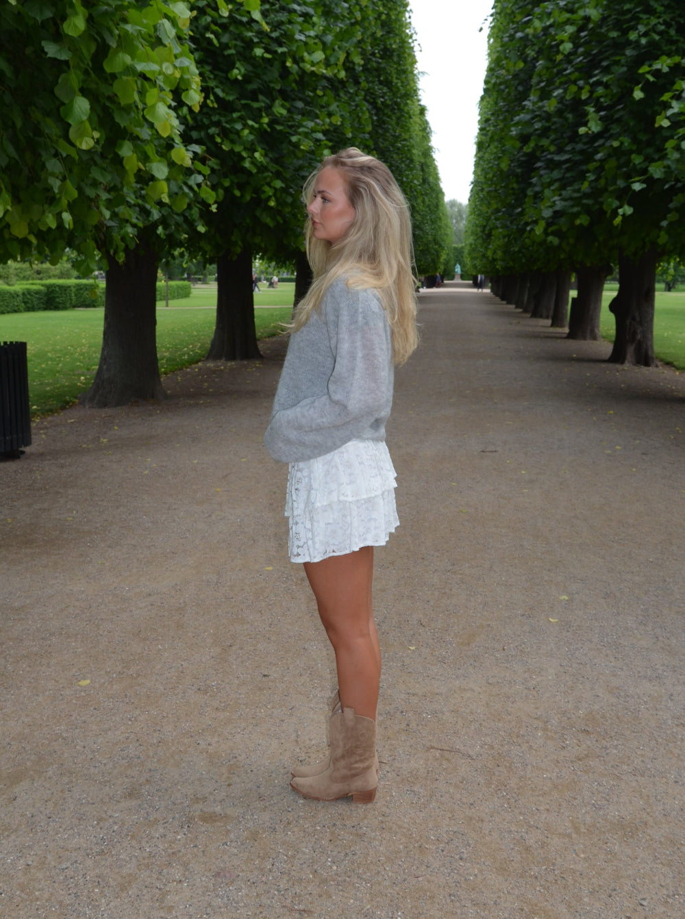 Erla blonde nederdel - Hvid