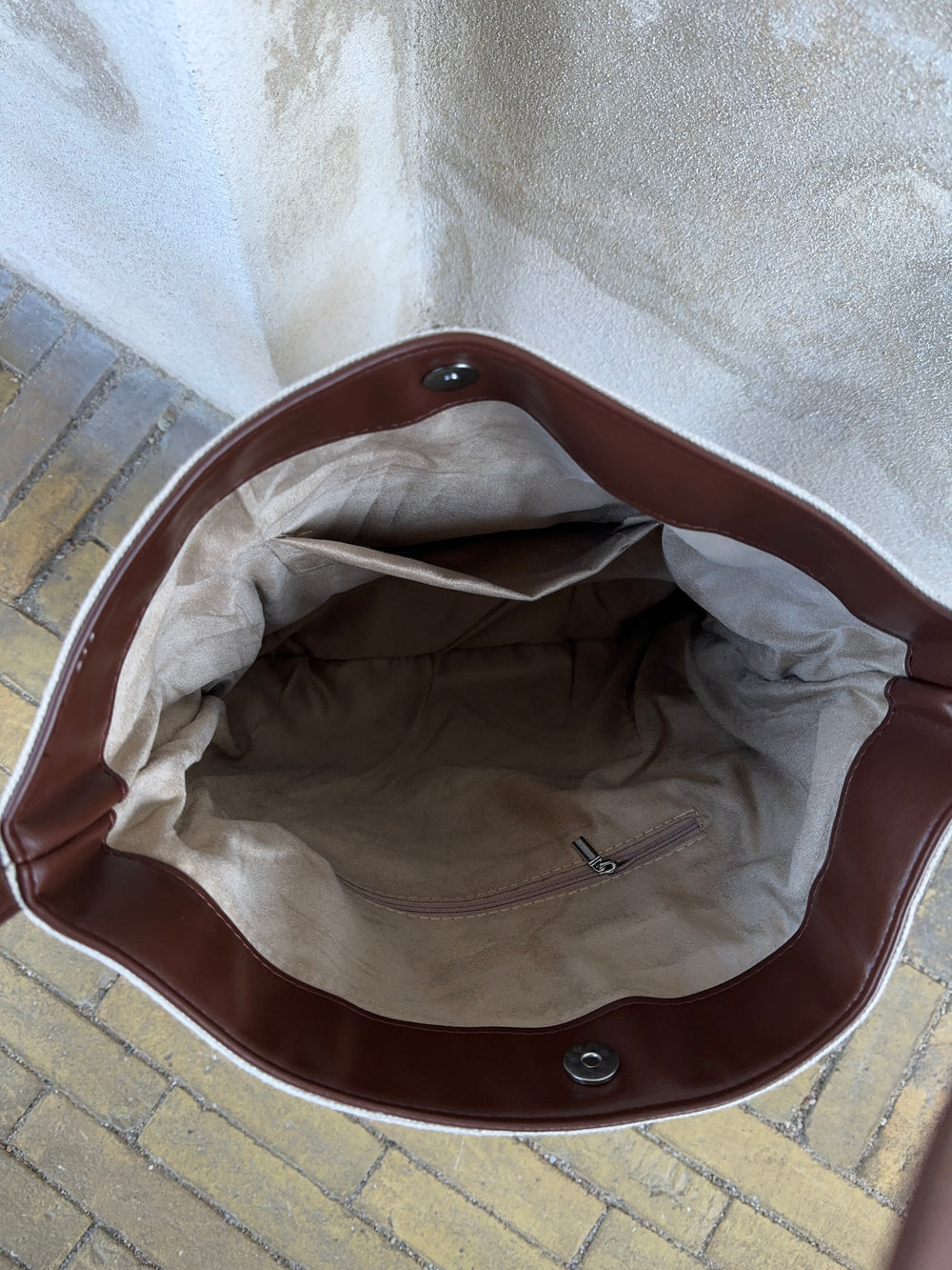 Genova skuldertaske - Beige/brun