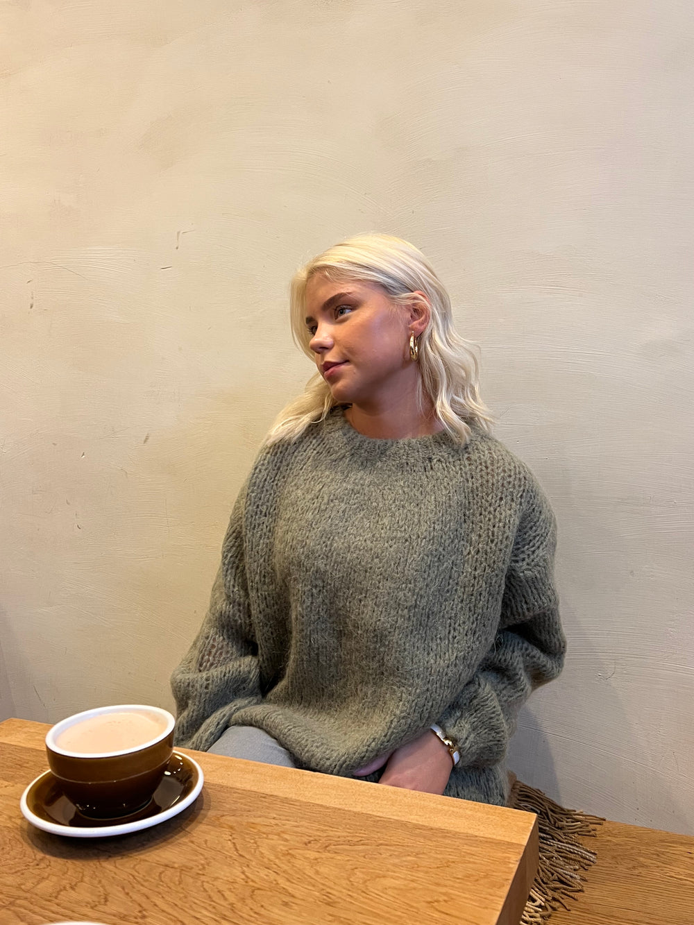 Genevieve striktrøje - Kaki