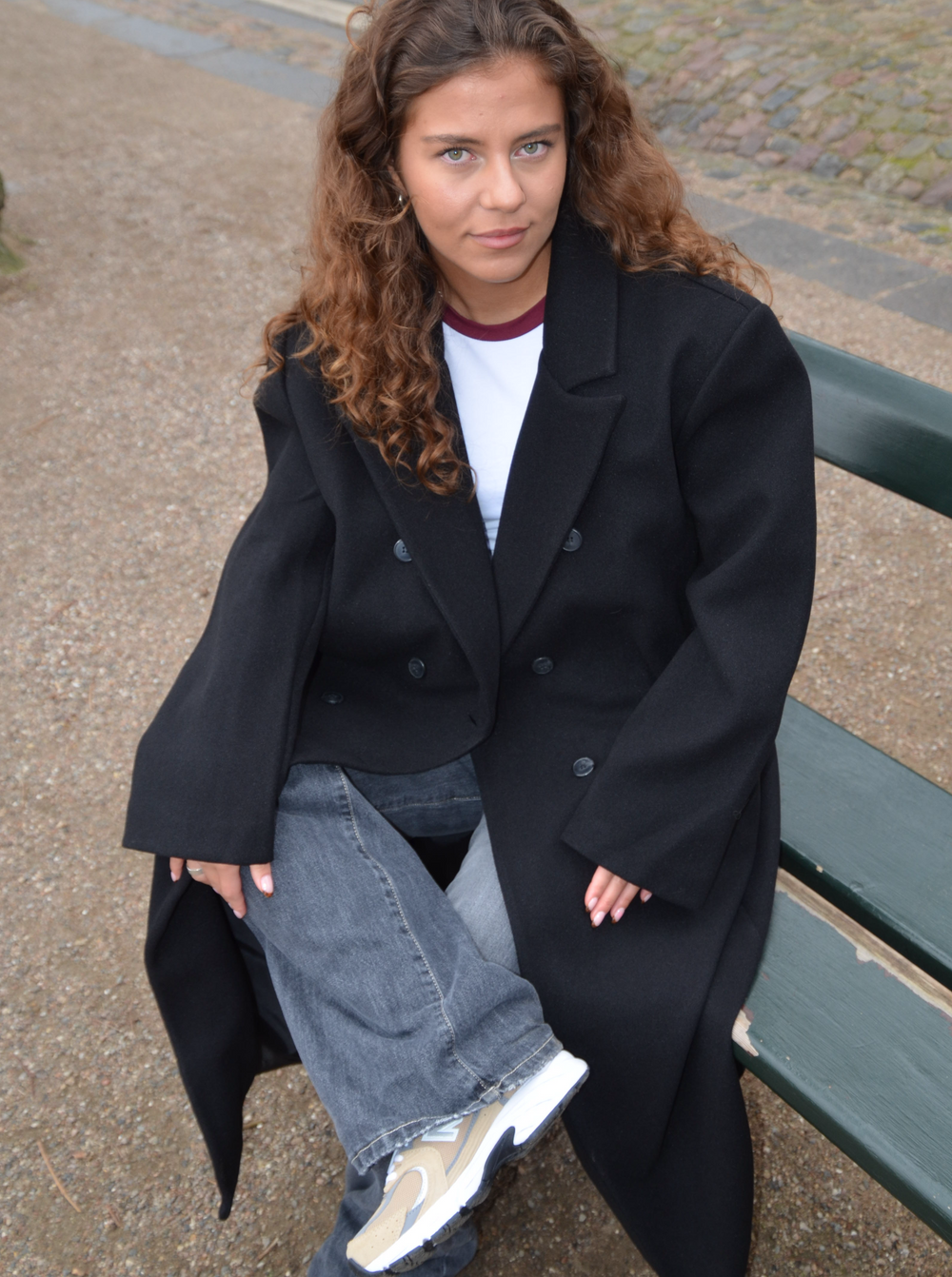 Alva oversized frakke - Sort