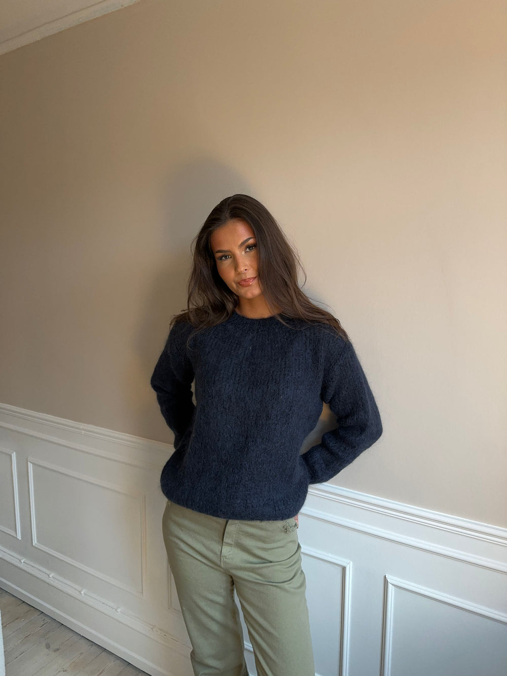 Genevieve striktrøje - Navy