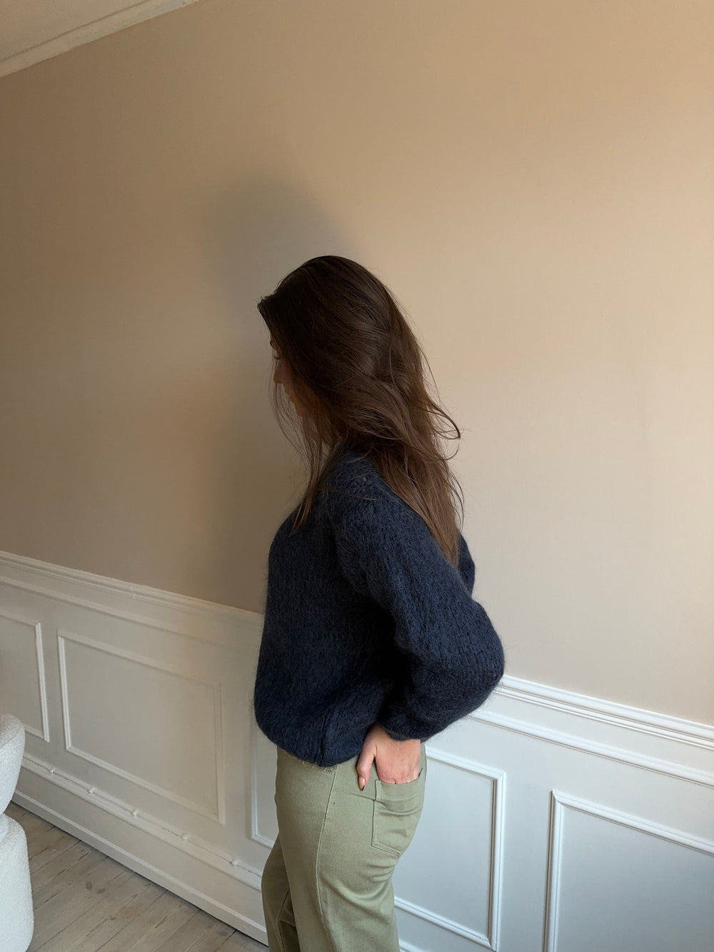 Genevieve striktrøje - Navy